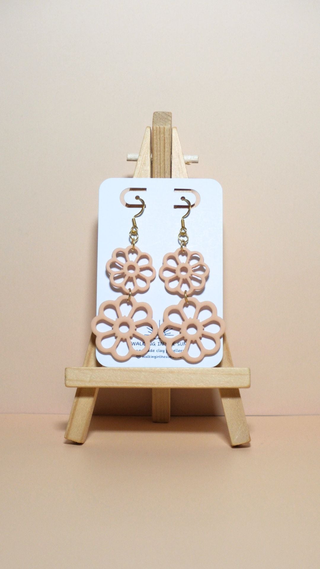 *NEW* | 13 | The Summer Collection | Open Flower Stack Polymer Clay Earrings (Multiple Colours)