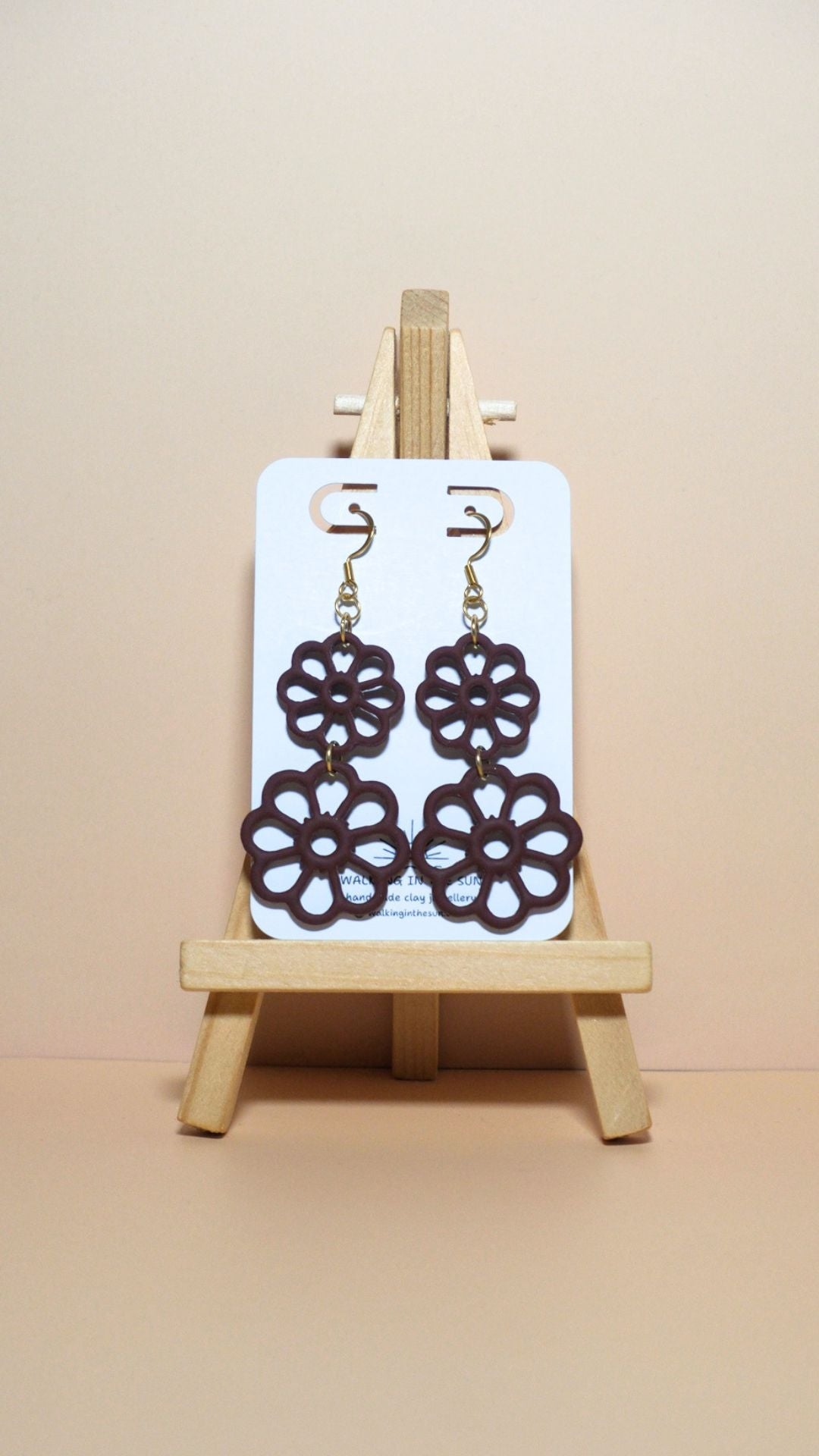 *NEW* | 13 | The Autumn Collection | Open Flower Stack Polymer Clay Earrings (Multiple Colours)