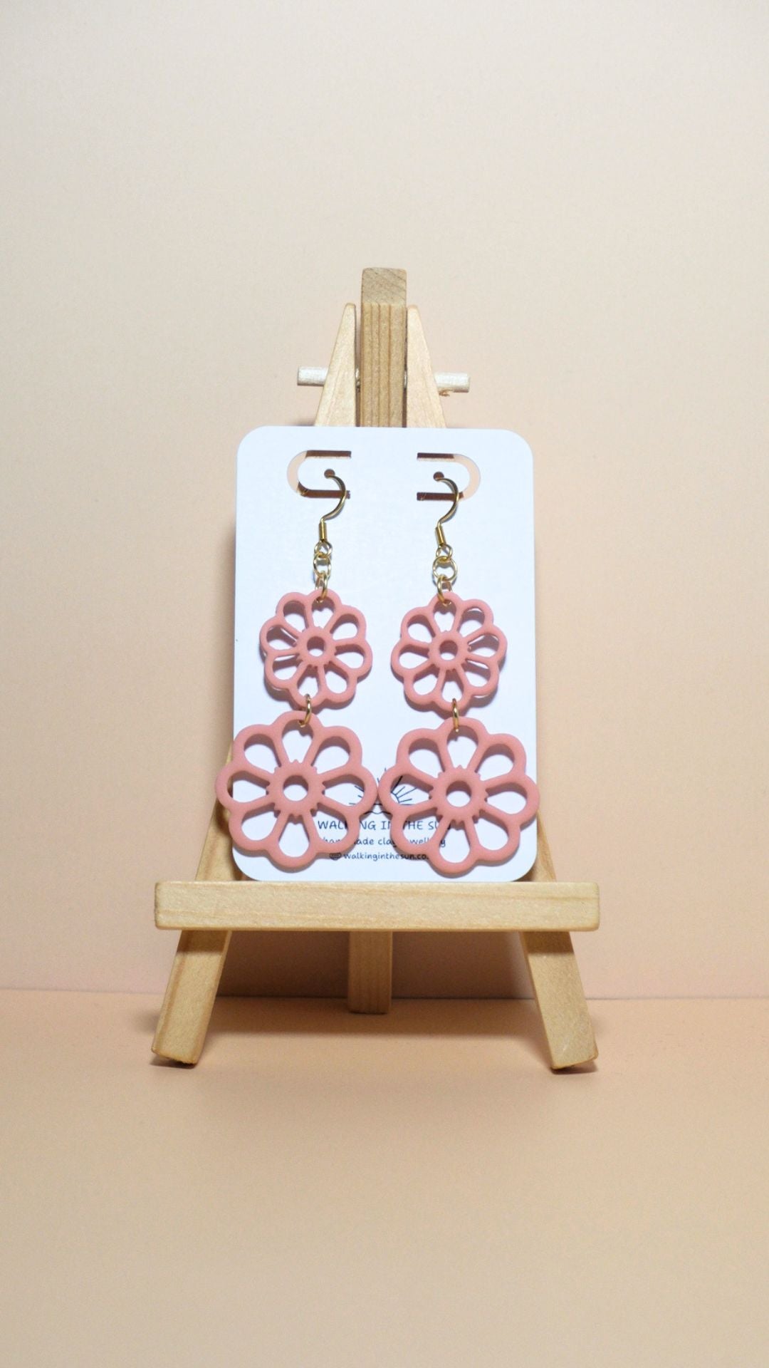 *NEW* | 13 | The Spring Collection | Open Flower Stack Polymer Clay Earrings (Multiple Colours)