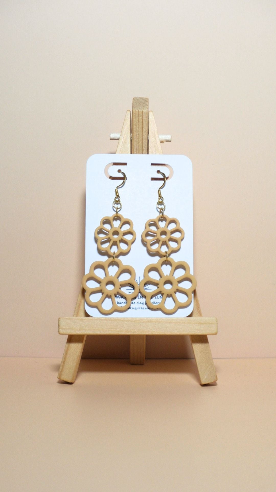 *NEW* | 13 | The Spring Collection | Open Flower Stack Polymer Clay Earrings (Multiple Colours)