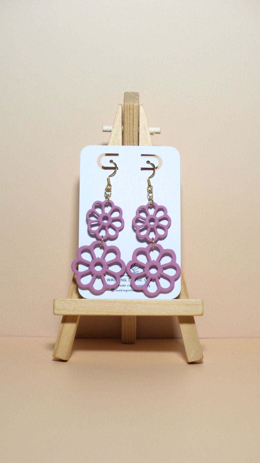 *NEW* | 13 | The Spring Collection | Open Flower Stack Polymer Clay Earrings (Multiple Colours)