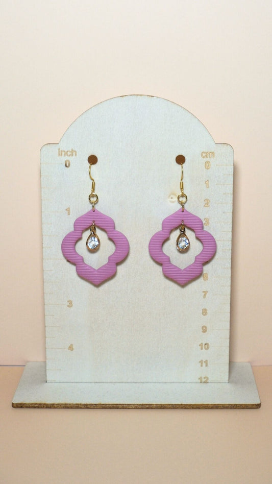 *NEW* | 15 | The Spring Collection | Crystal Drop Frame Polymer Clay Earrings (Multiple Colours)