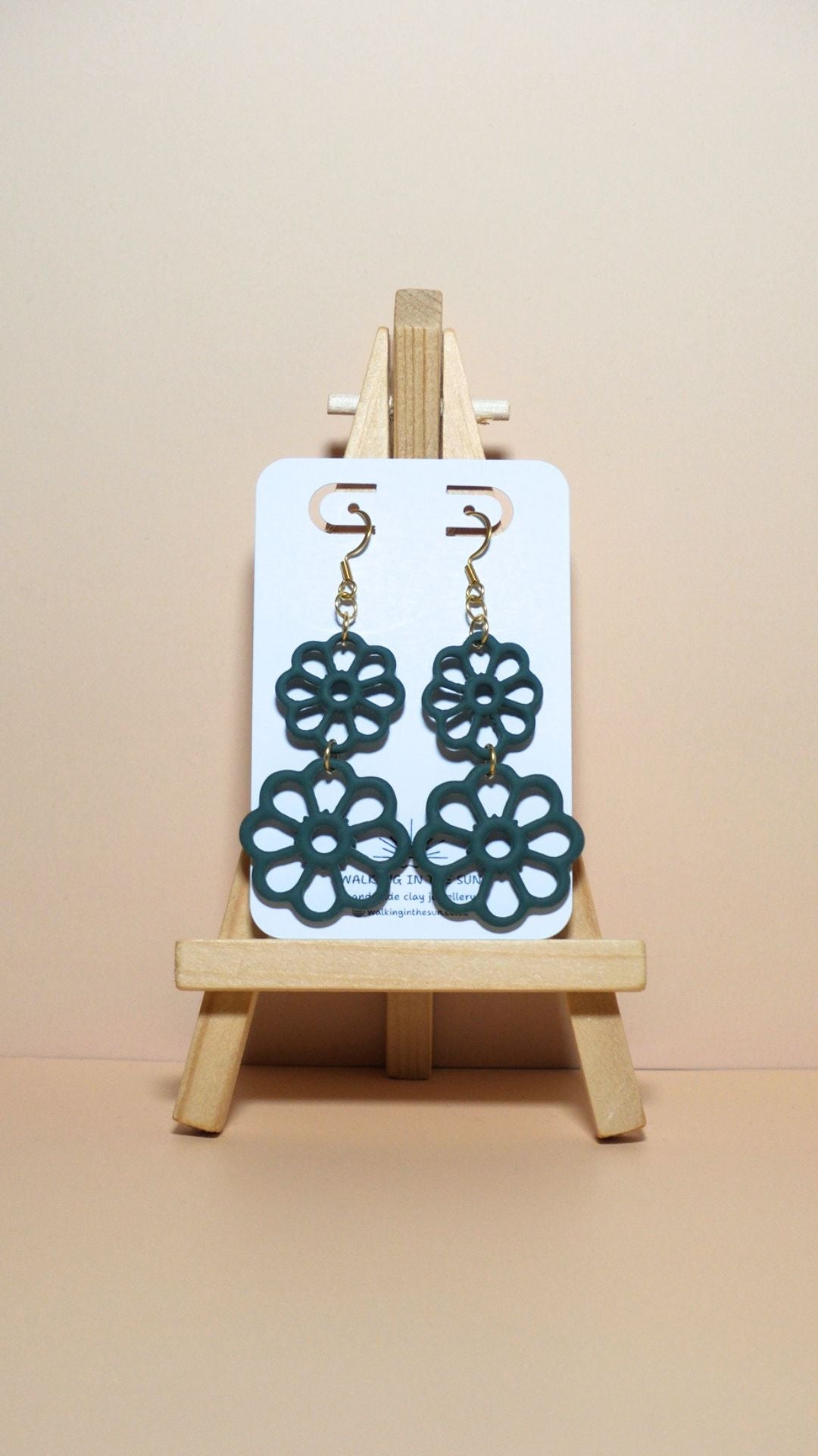*NEW* | 13 | The Autumn Collection | Open Flower Stack Polymer Clay Earrings (Multiple Colours)