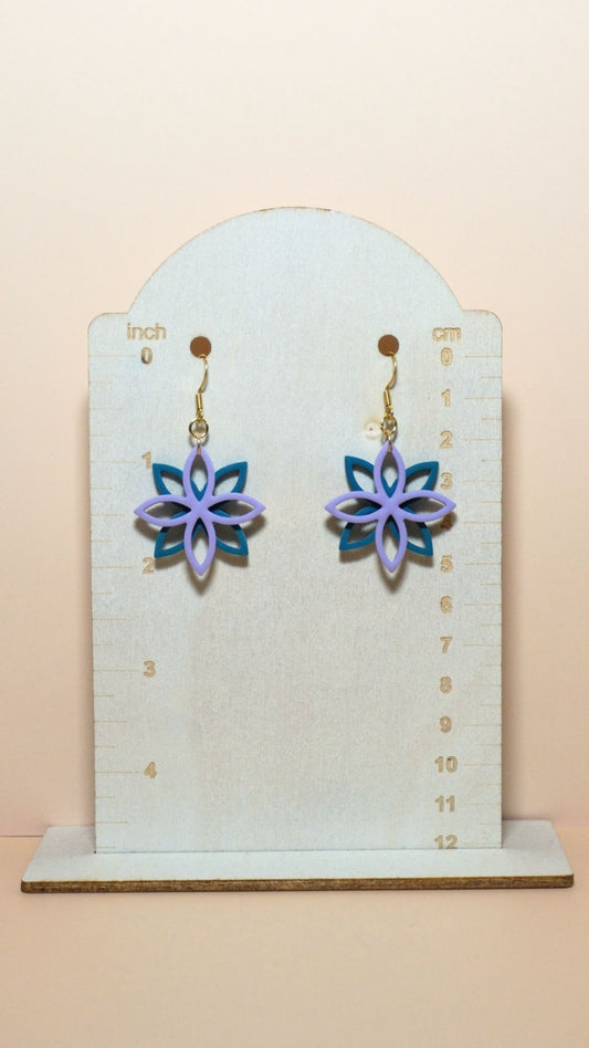 *NEW* | 11 | The Winter Collection | Polymer Clay Earrings | Handmade | Floral Overlap (Multiple Colours)
